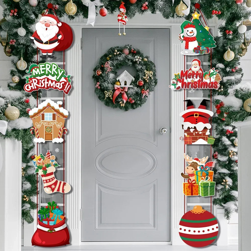 Papai Noel Porta Decorações, Banners, Pingentes, Fontes Do Partido, Natal