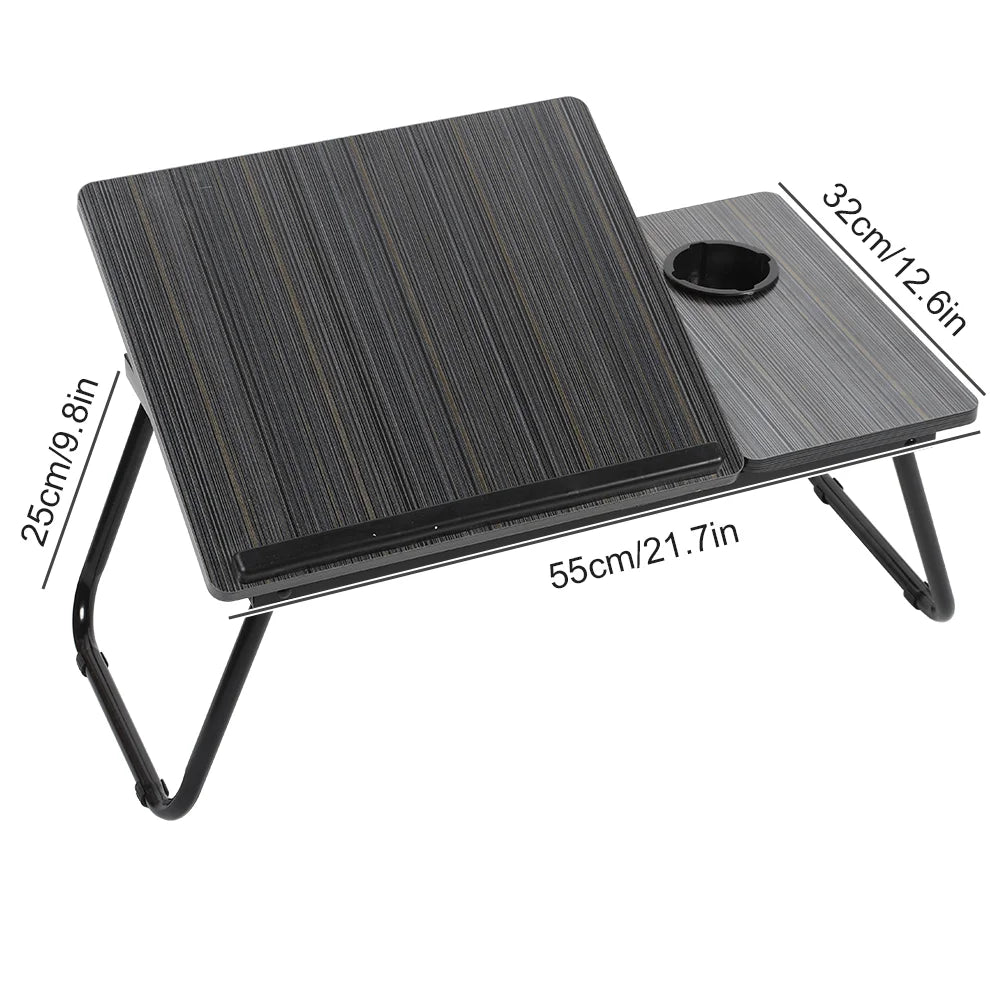 Mesa dobrável portátil para computador, mesa dobrável com ajuste de altura de 5 níveis para sofá e cama, dormitório, mesa de estudo em casa