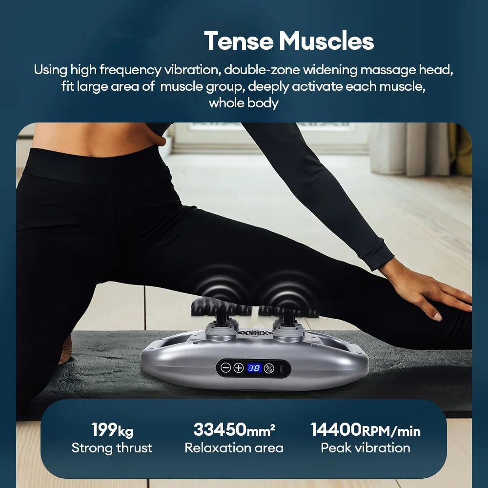 66-head Fascia Gun High Frequency Vibration Body Massage Gun Back Massager Waist Massager Neck Shoulder Thigh Massager