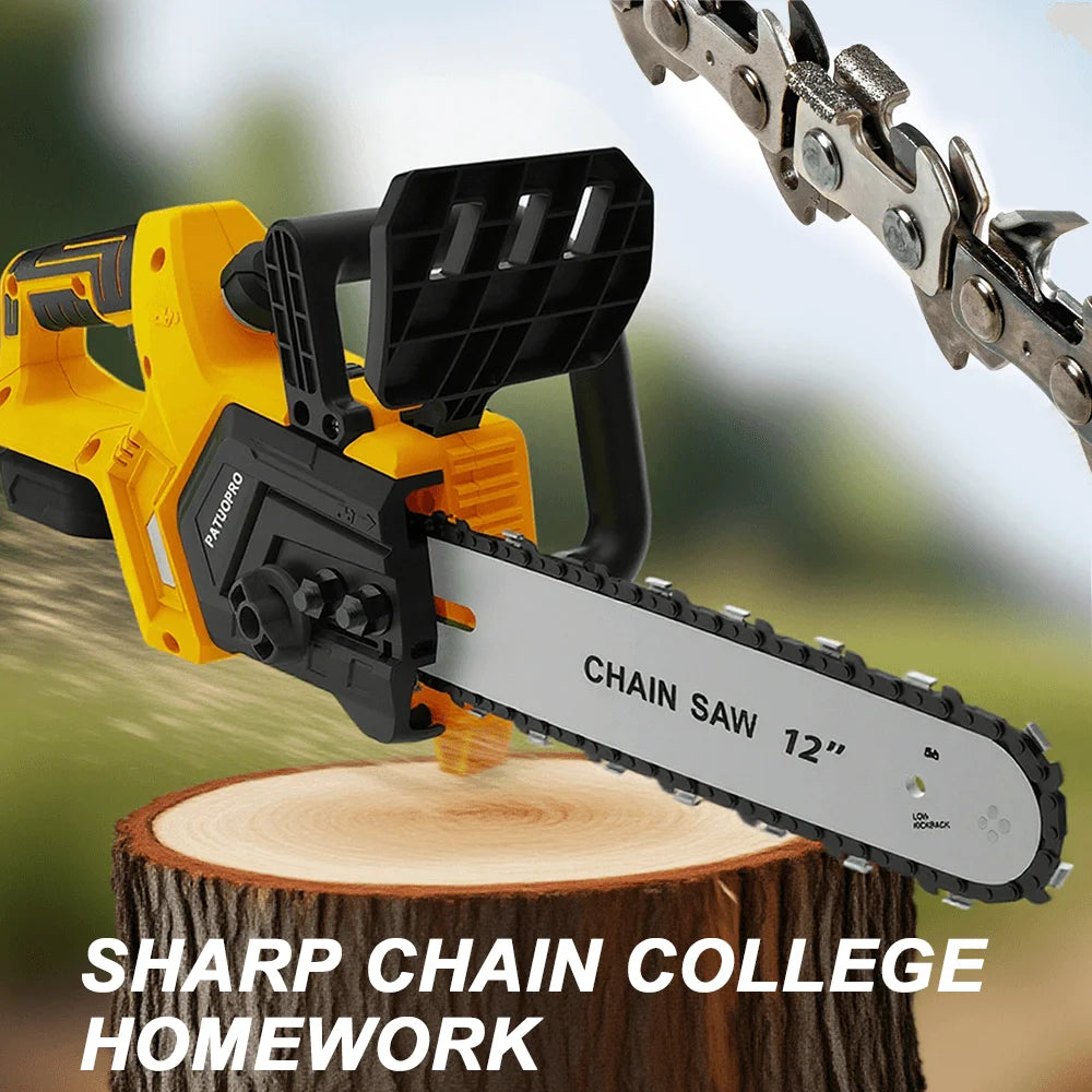 Serra Elétrica Sem Fio de 12'' com Motor Sem Escovas, Serra Recarregável para Corte de Árvores, Compatível com Bateria Makita 18v