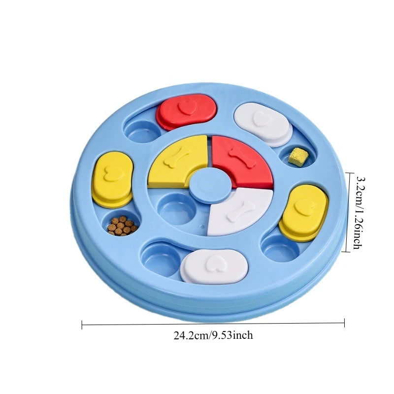 Brinquedo Labirinto Deslizante Multicamadas para Pets: Comedouro Lento, Tabuleiro de Busca de Alimentos, Anti-Engasgo