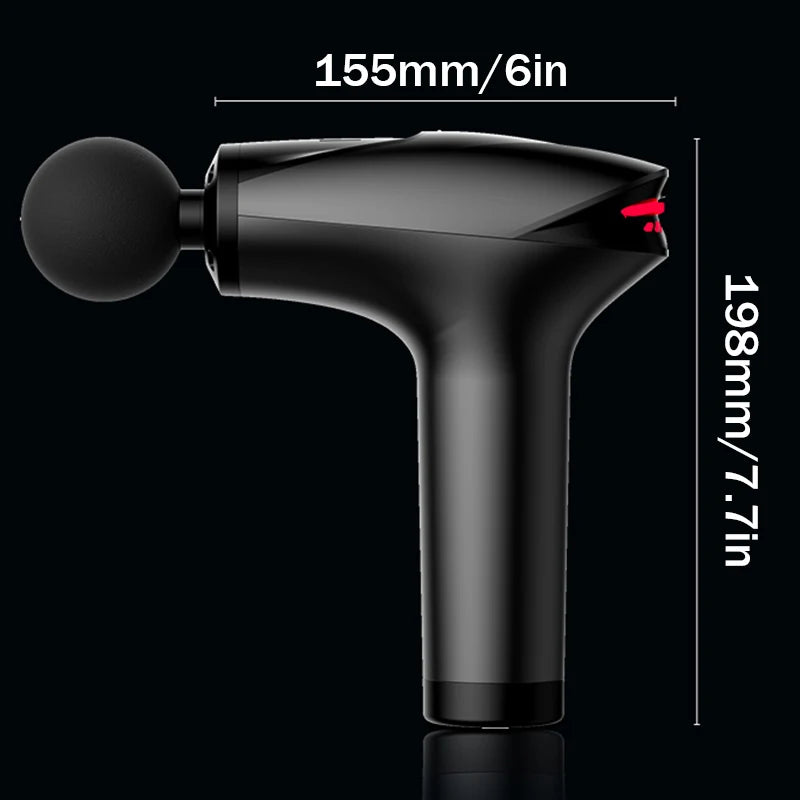 Pistola de Massagem Portátil Massajador de Percussão Profissional de Músculos Profundos para Relaxamento Corporal, Pescoço e Costas, Fitness e Emagrecimento