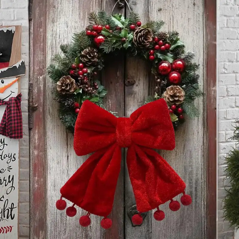Laço Decorativo Minimalista para Árvore de Natal: Decoração para Festas, Janelas e Portas
