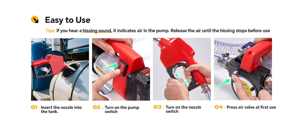 Bomba de Combustível Elétrica Taskstar 21V para Caminhões e Tratores a Diesel, Bomba de Transferência de Diesel 45 L/min para Bateria Makita 18V