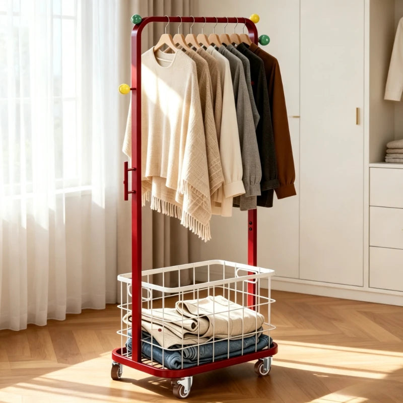 Cabideiro Suspenso para Roupas, Armazenamento para Quarto, Carrinhos para Hall de Entrada, Cabideiro Economizador de Espaço, Perchero de Pé Robusto, Mobiliário para Sala