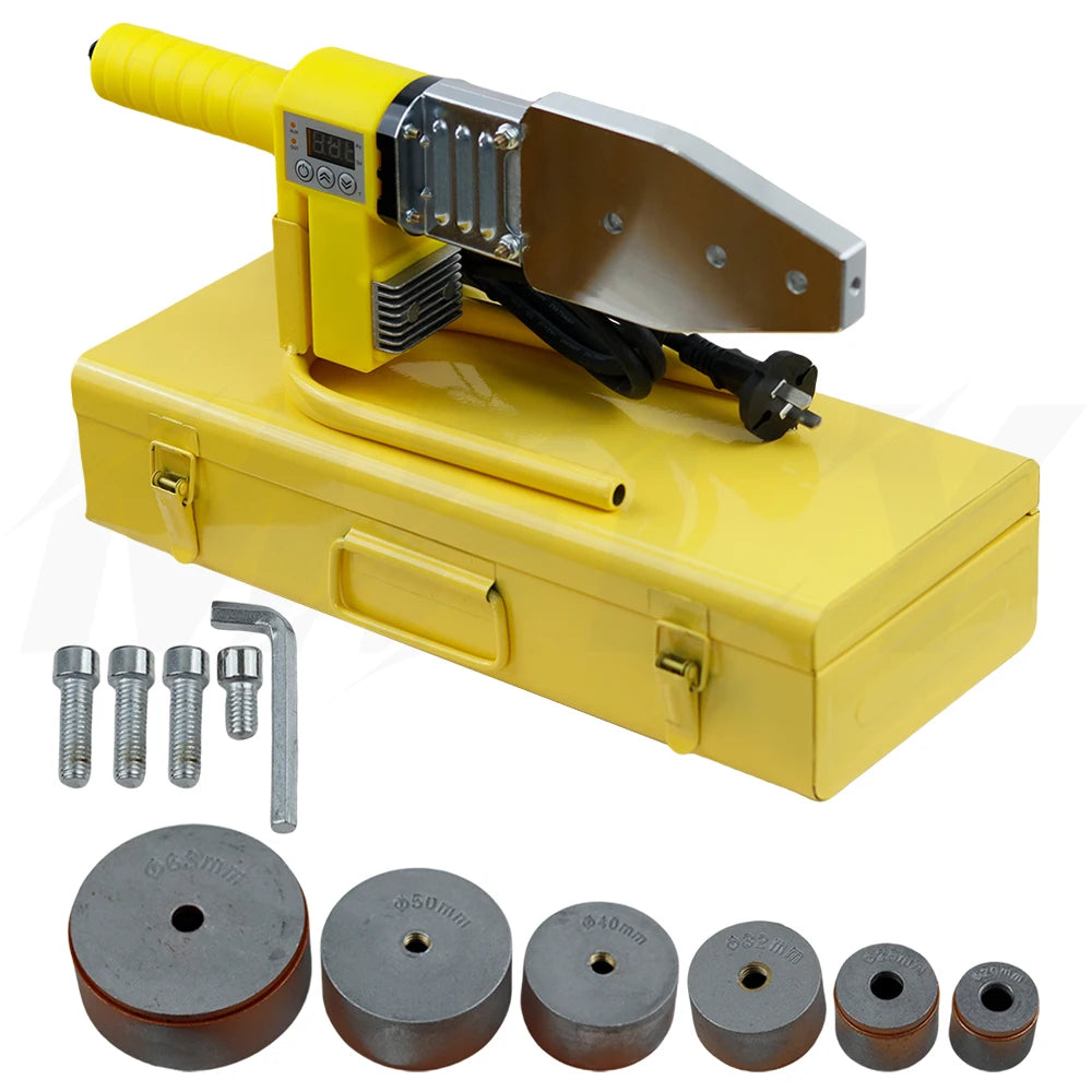 Tubo de solda, tubo de PVC ferro de solda, plástico soldagem aquecimento, Hot Melting Tool, PB, PP, PE, PPR, 600W-1000W
