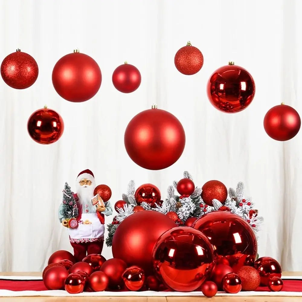 Decoração de férias 12/15/20cm bola de natal acabamento fosco formato de bola decoração de ano novo barra de bola fosca teto
