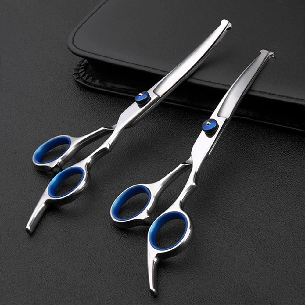 Tesoura do cabelo do cão de pelúcia, Pet Clean Grooming Tools, cabeça redonda segura, 6 ", 1Pc