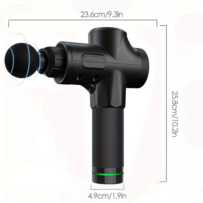 30-Level Massage Gun Deep Fascia Muscle Relaxer Body Neck Massager Electric Fitness Equipment Noise Reduction for Men and Women