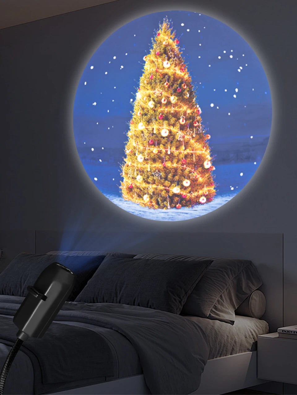 Natal dia das bruxas conduziu a lâmpada de projeção abóbora luz da noite projetor parede teto ornamentos do feriado usb lua atmosfera luz