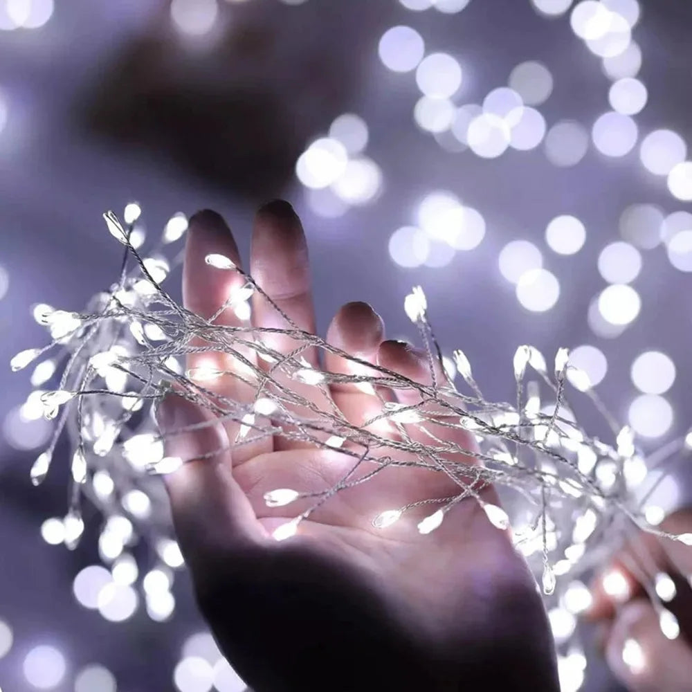 Luzes de Natal LED em Cordão, Luzes para Árvore de Natal, Guirlanda de Luzes de Natal, Alimentadas por USB, Decoração para Casa, Varanda, Festa, Casamento