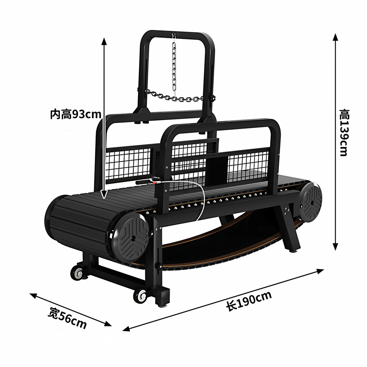 Esteira para Cães, Não Motorizada, Silenciosa, Suave, Ajustável, Equipamento de Treinamento para Pit Bulls com Freios e Velocímetro