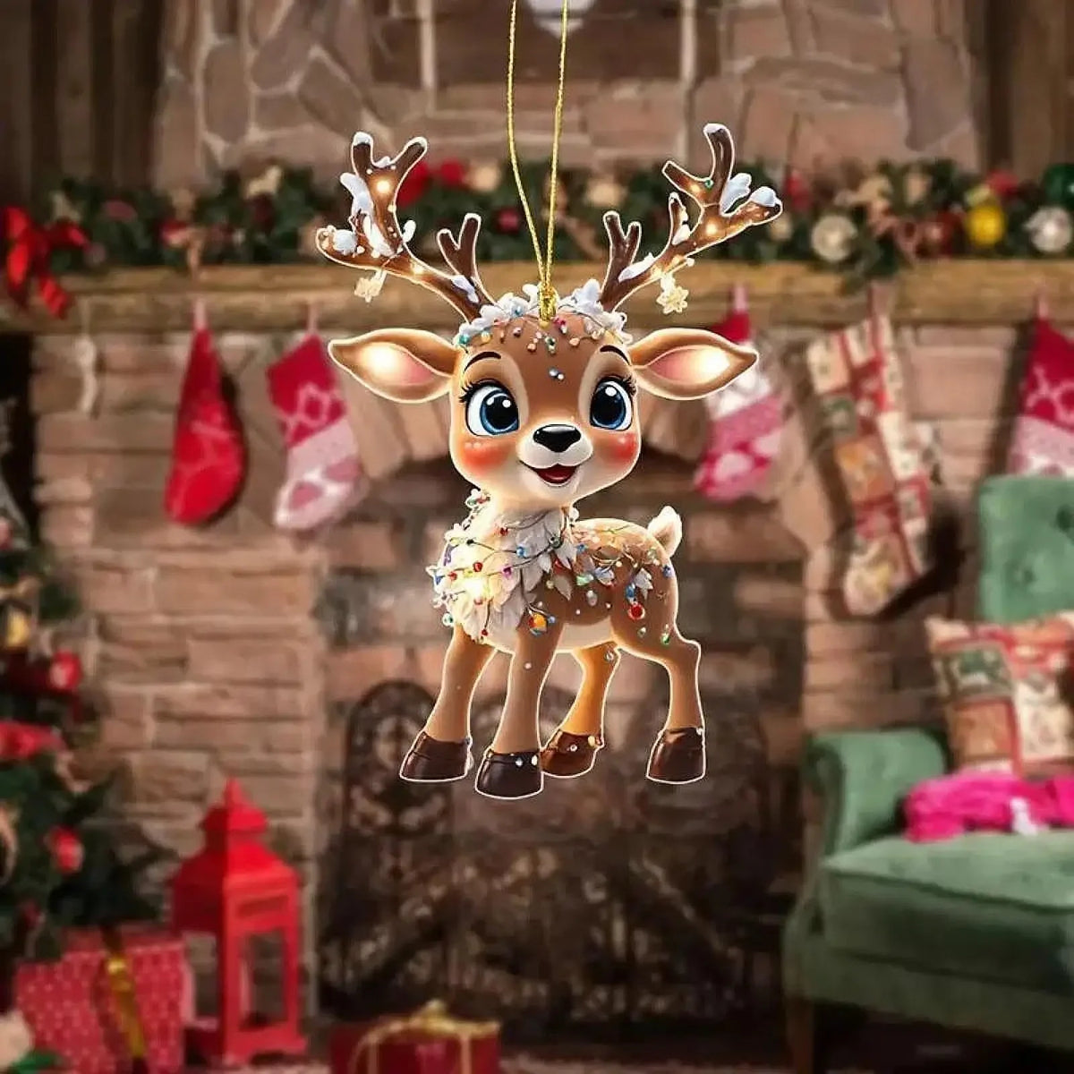 Decoração de natal cervos árvore de natal elk ornamento decoração para casa rena feliz natal presente navidad noel ano novo 2024