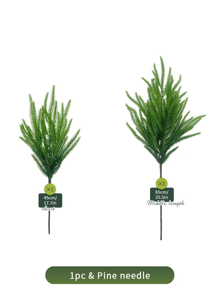 Artificial Pine Needles Decoração De Natal, DIY Fake Plants, Home Acessórios