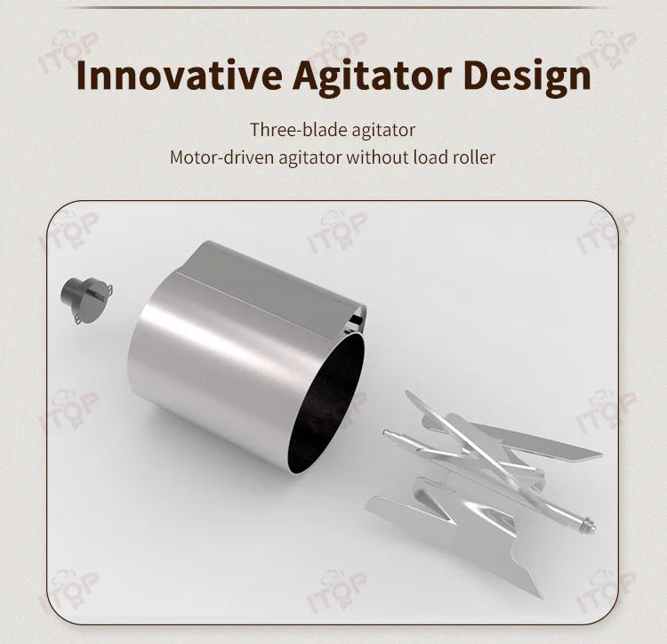 Torrador de Café ITOP com Capacidade de Torragem de 200g para Uso Doméstico, Estrutura de Tambor Patenteada e Design Inovador de Agitador CBR-3