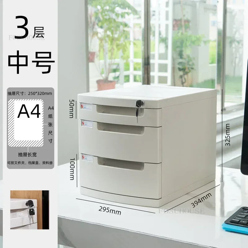 Armário de arquivo com fechadura para escritório, gaveta a4, armário de armazenamento, multicamadas, sob a mesa, escritório, pequena caixa de armazenamento zz