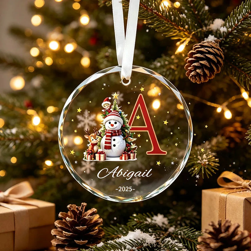 Enfeites de Natal personalizados, com opções de personalização, incluindo letras e nomes, para pendurar na árvore de Natal, decorações para a árvore de Natal, presentes de Natal significativos para a família e amigos