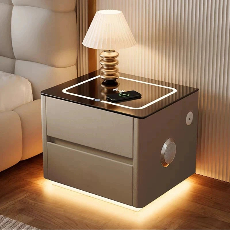 Mesa de Cabeceira Inteligente com Armazenamento para Quarto - Móveis para Casa