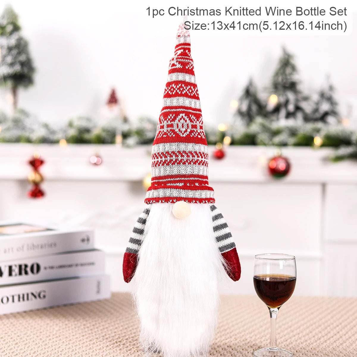 Natal garrafa de vinho capa feliz natal decorações para casa 2025 navidad noel natal ornamentos presente de natal feliz ano novo 2026