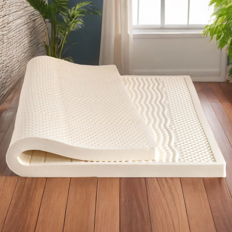 Colchão de Látex Natural com Capa, Tamanho Queen, Firmeza Média, Almofada Macia de Látex para Casa e Dormitório
