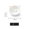 Pote de cerâmica para pet, tigela com estampa de desenhos animados para gato e cachorro