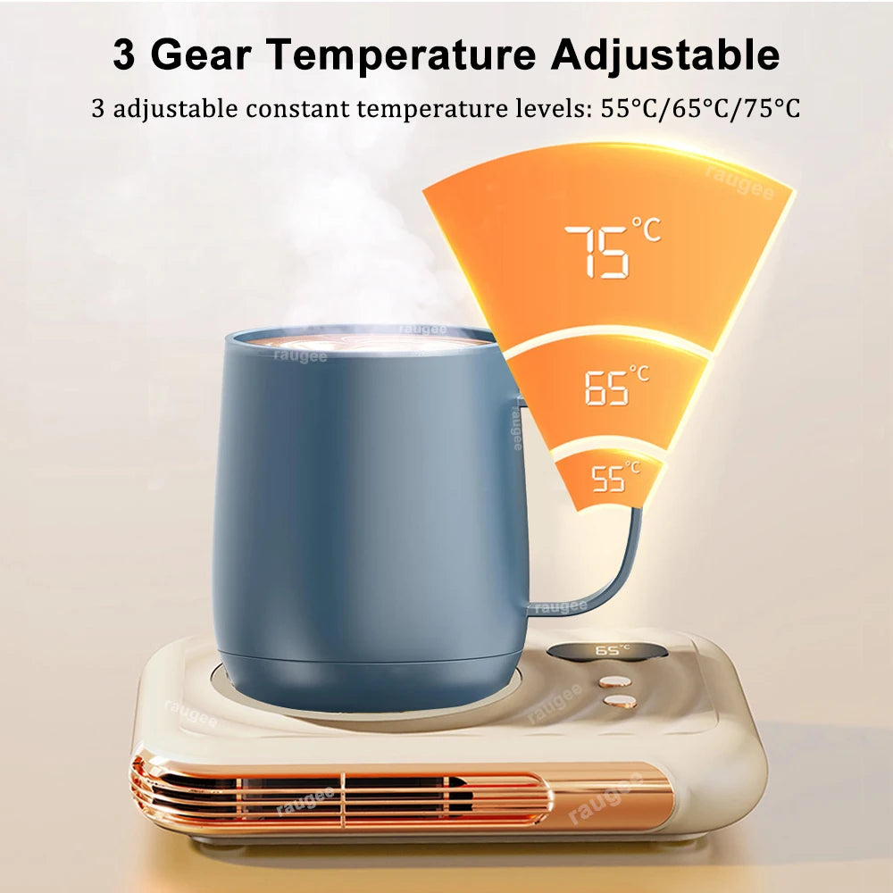 Aquecedor de copo elétrico 2 em 1, aquecedor de café, chá, portátil, porta-copos, para casa, escritório, desktop, aquecedor de caneca