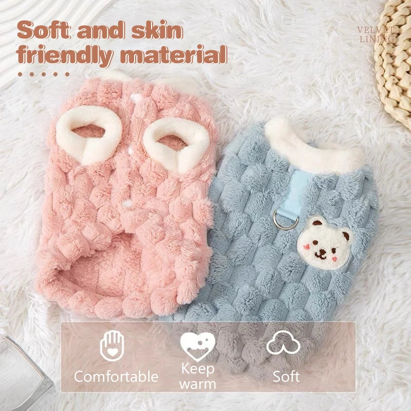 Inverno pet cão colete jaqueta de lã quente roupas para cães moda filhote de cachorro casaco macio gato jaqueta para animais de estimação casaco chihuahua trajes para cães