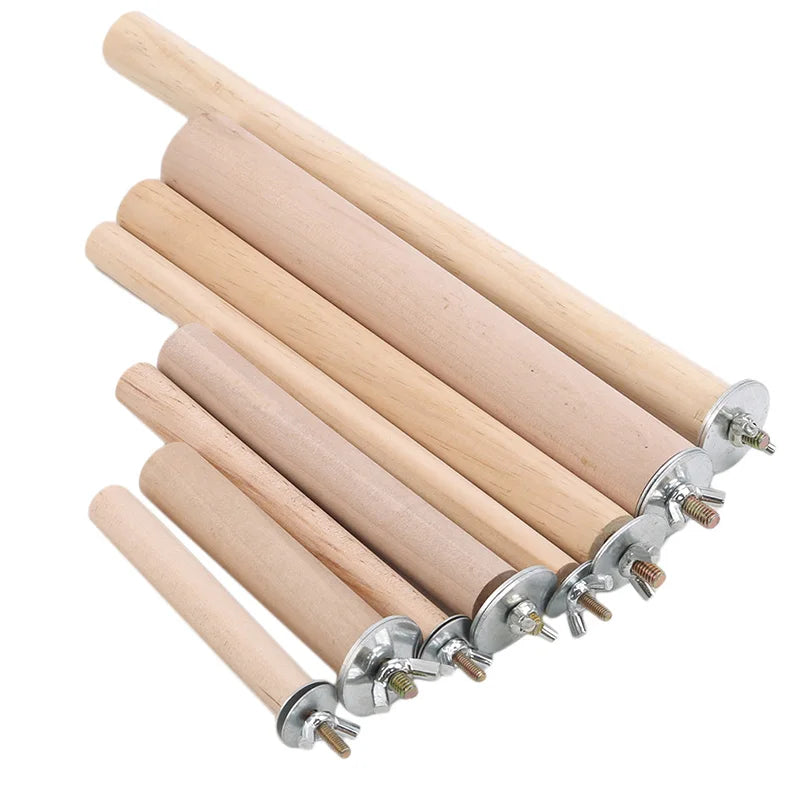 Papagaio animal de estimação cru pé vara de madeira pendurado suporte rack brinquedo sticksstand periquito ramo poleiros para gaiola de pássaros barra suprimentos para animais de estimação