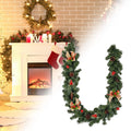 Decoração artificial da guirlanda do Natal, 5.9ft, com pinhas, interno, exterior, HOME, árvore do Xmas, porta, inverno