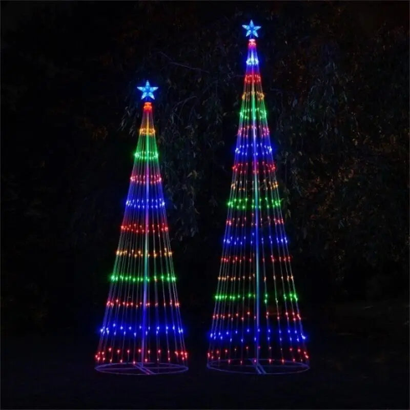 LED Cone Animado Lightshow Árvore De Natal Luz, Jardim Ao Ar Livre String Luzes, Impermeável Home Decorações Do Partido Xmas, 2024