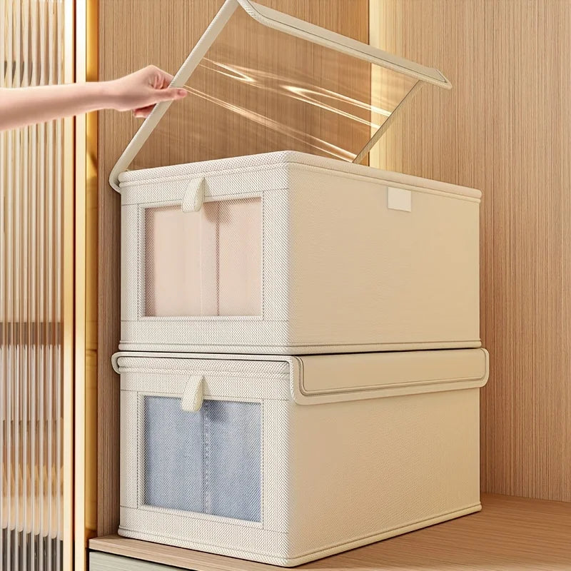 Organizadores de armazenamento de guarda-roupa visível armário gaveta caixa de armazenamento de roupas para camisetas jeans roupa interior calças organizador caixa