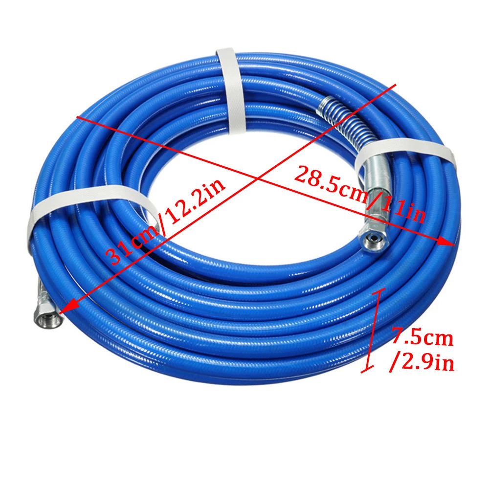 Tubo de limpeza de alta pressão, 7.5/10/13/15m, 5000psi, pulverizador mal ventilado, mangueira de pintura com bico, pistola de pulverização, ferramenta de mangueira de limpeza de água