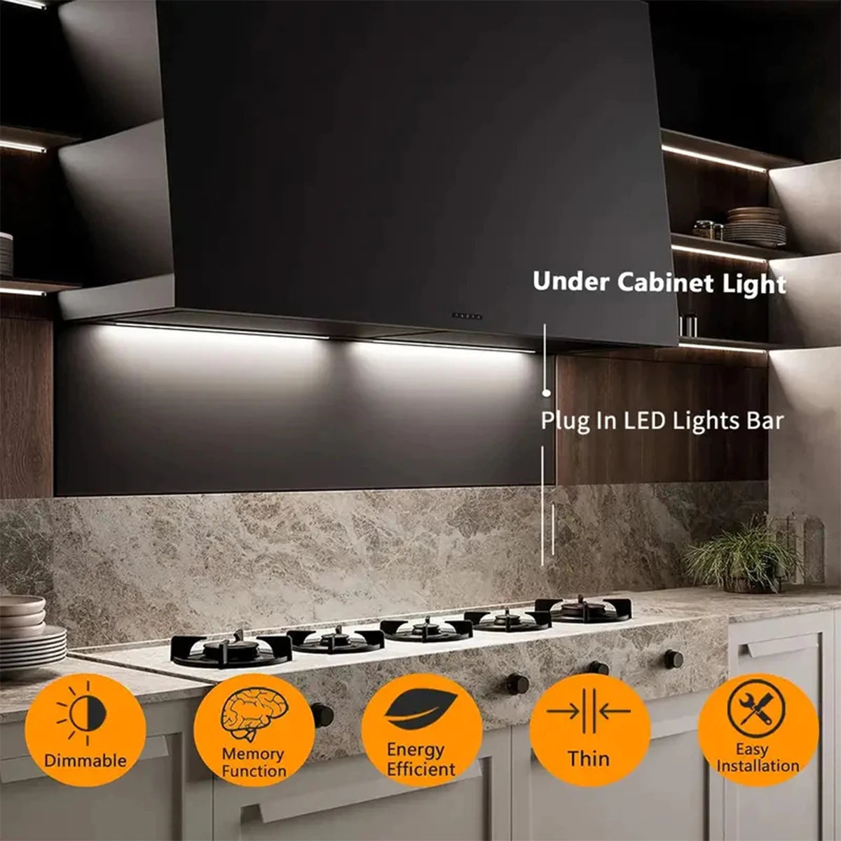Led luz tubo leitura lâmpada aprendizagem 3colors levou noite com plug USB magnético 20cm-50cm tira dimmable bar mesa armário ao lado da cama