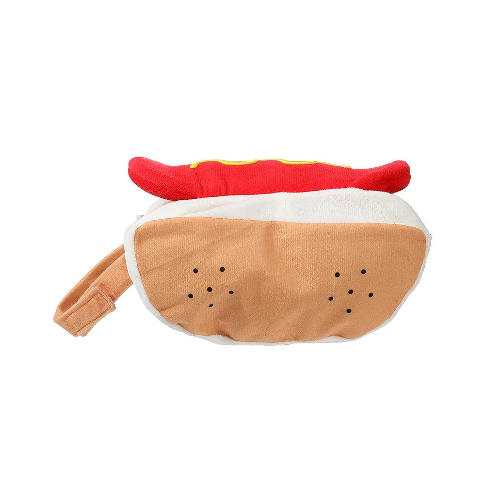 Fantasia de cachorro-quente para animais de estimação no Halloween, roupas engraçadas para cães pequenos, roupas fofas e macias para filhotes, fantasia de gato para festas e sessões de fotos