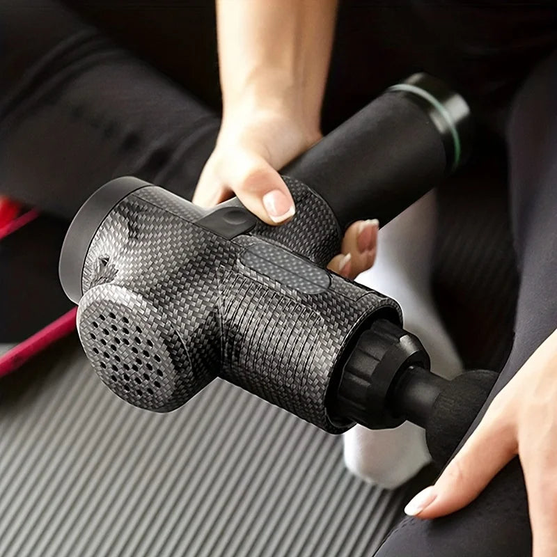 30-Level Massage Gun Deep Fascia Muscle Relaxer Body Neck Massager Electric Fitness Equipment Noise Reduction for Men and Women