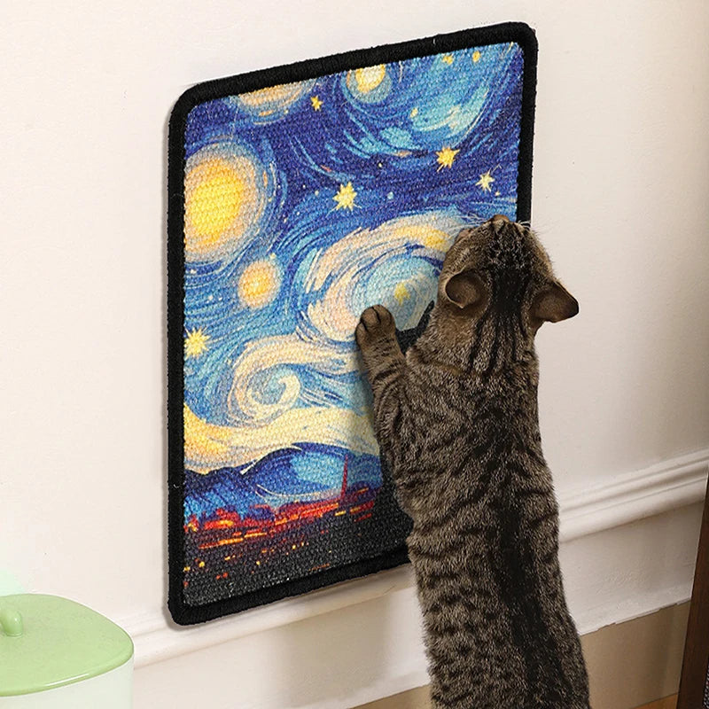 【xxx】Arranhador de Parede Durável para Gatos com Bordas Costuradas e Tecido Macio para Brincadeiras Internas – Design que Economiza Espaço para Gatos