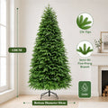 Árvore de Natal Artificial 100% PE com Luzes LED de Alta Qualidade, Grande Árvore de Natal de 1,2m a 2,4m para Decorações de Natal em Casa