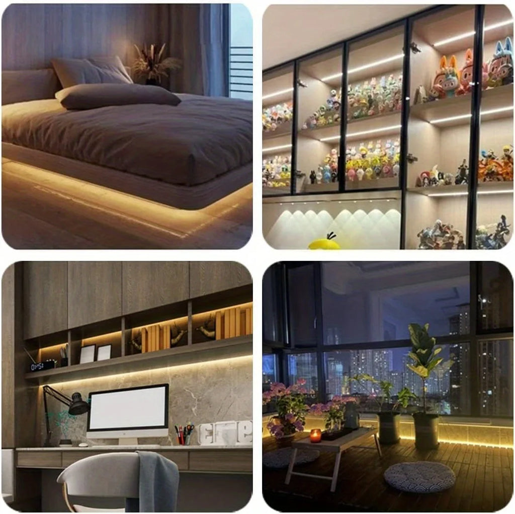 Fita de LED Neon USB DC 5V com Sensor de Toque Regulável, Fita de Silicone Flexível à Prova d'Água para Decoração de Ambientes Externos