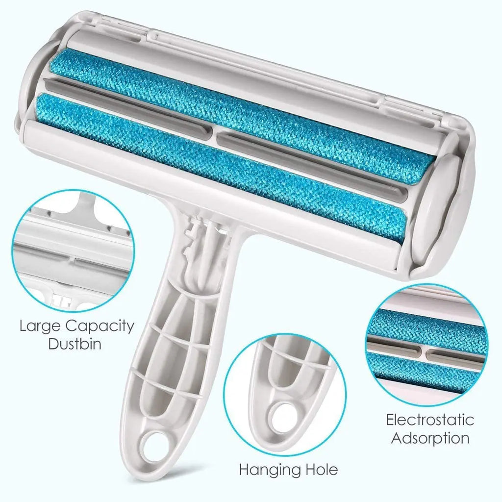 Rolo removedor de pêlos de animais de estimação-removedor de pele de cachorro e gato com base autolimpante-ferramenta eficiente de remoção de pêlos de animais-perfeito para móveis