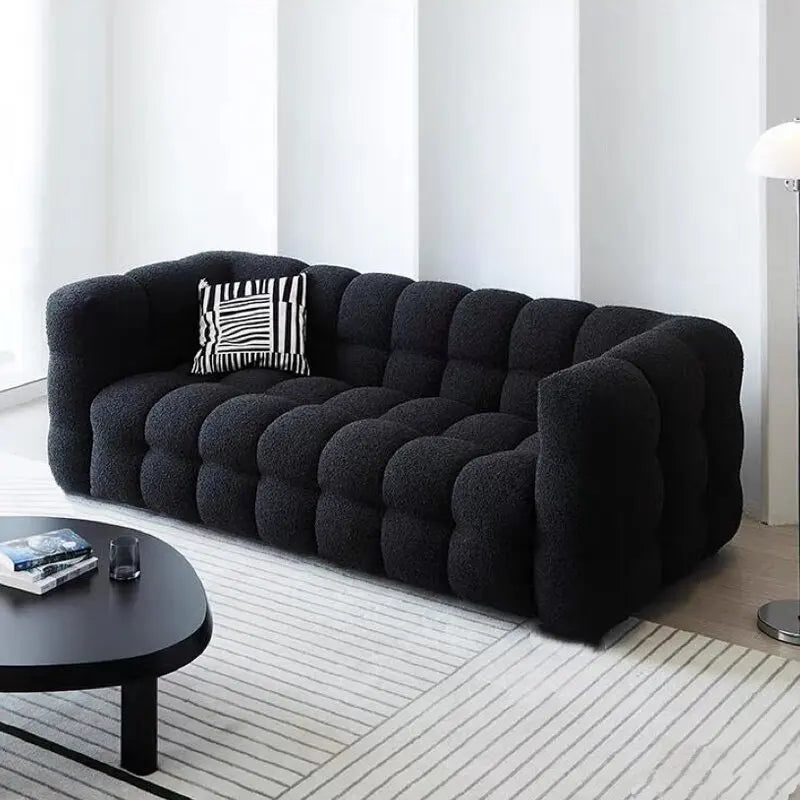 Any Size Custom Compressed Fabric Sofa Hand Tufted Design Integrated Sponge Roll Pack Shipping Multiple Color Living Room Bedroo