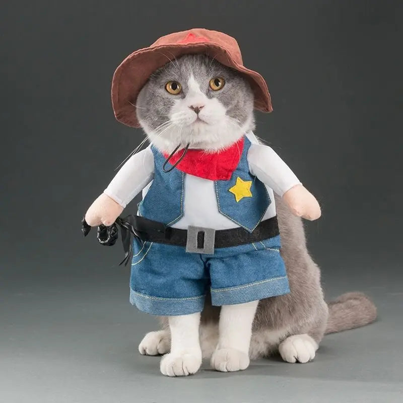 Conjuntos de fantasias ajustáveis para cães de Halloween, roupas, cosplay, fantasia para cães médios e grandes, pug, roupas novas, engraçado, 2023