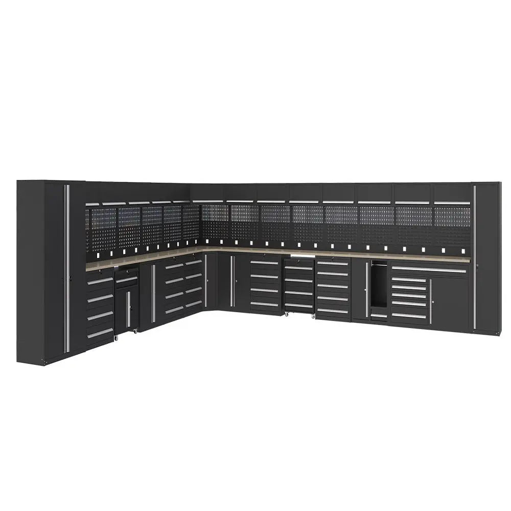 Conjuntos de ferramentas de armazenamento de ferramentas de nível industrial Garagem modular Bancada de trabalho de nível industrial resistente OEM ODM Garagem personalizável