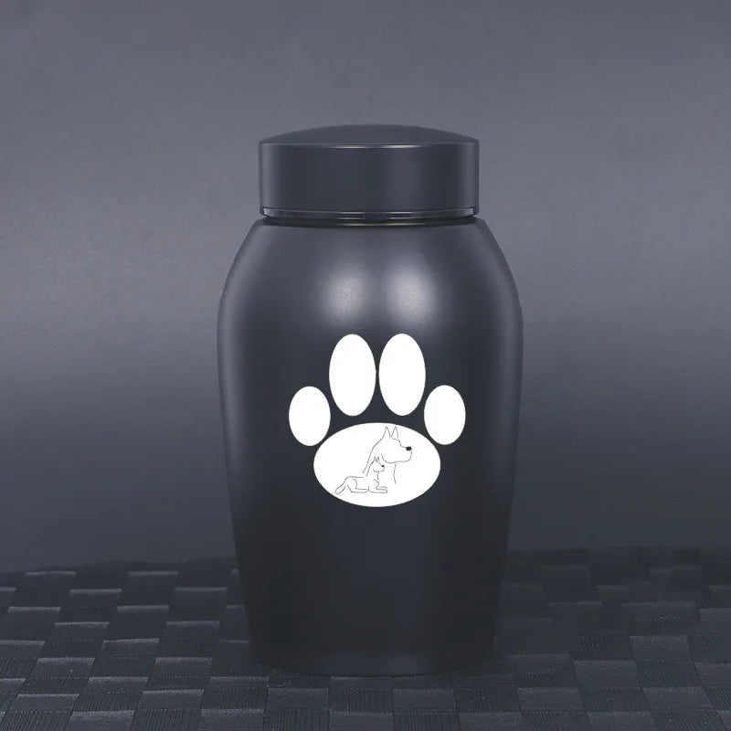 2025 aço inoxidável cinzas do cão urna cão gato pássaro mouse cremação cinzas urna pet lembrança frasco selado funeral para cães suprimentos