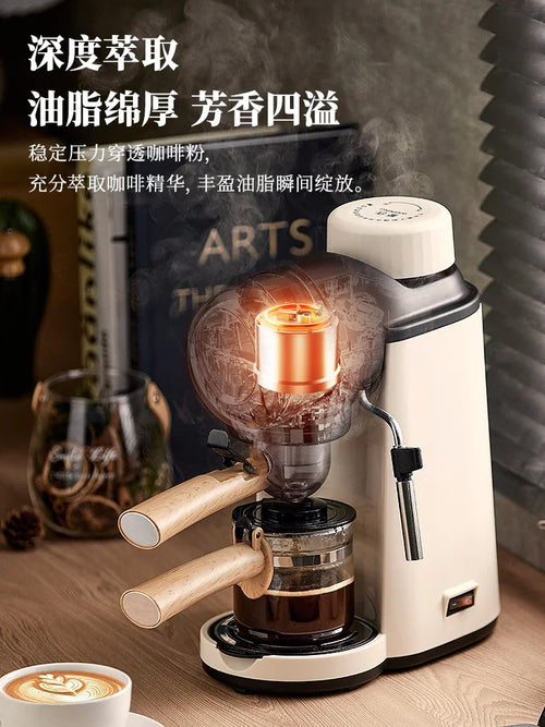 220v urso cafeteira pequena casa espresso semi automática escritório tudo em uma mão americana moer máquina de fermentação bac Kasa & Pet