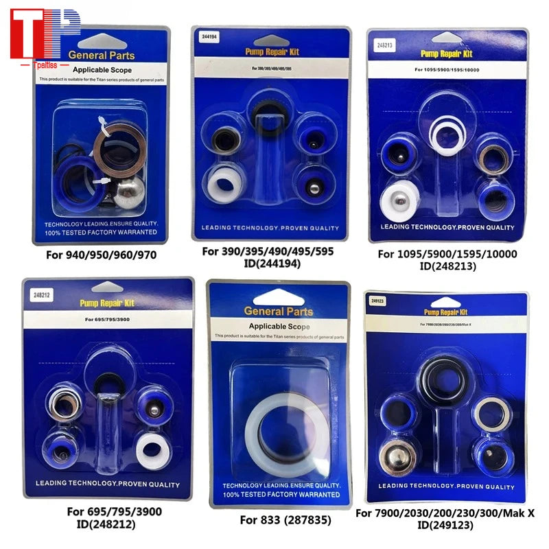 Kit de reparo de bomba de pulverização mal ventilada 248213/244194/248212/287835/249123 Filtro de junta de vedação para bomba 395 695 960 833 1095