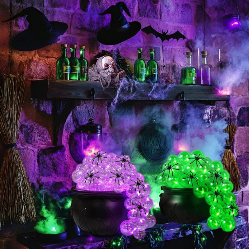 Halloween decoração interior diy bolha bruxa caldeirão conjunto grande tigela de plástico preto para festa assustadora decoração casa mesa cozinha