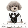 Traje de Primavera para Cães de Estimação: Camisa e Colete de Smoking para Casamento, Fantasia de Cavalheiro para Teddy, Bichon e Cães Pequenos