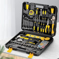 Conjunto de ferramentas manuais de 108 peças para reparo doméstico e de carro com caixa de ferramentas de plástico, kit de ferramentas domésticas em geral