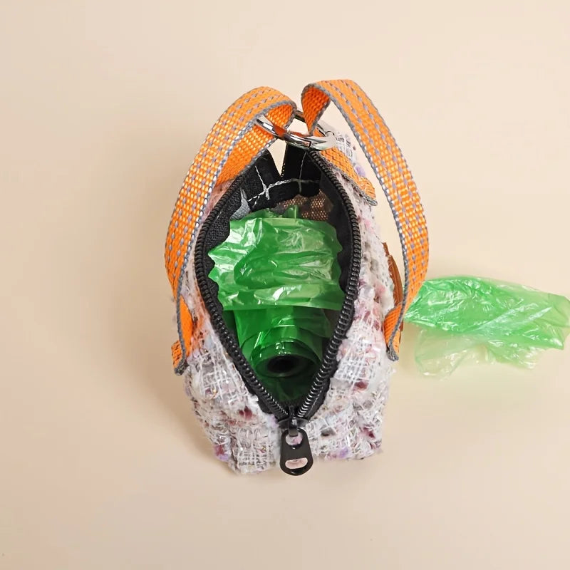 Saco para cocô de animais de estimação, bolsa portátil, um pequeno bolso para petiscos de animais de estimação, uma bolsa para distribuição de recompensas para treinamento de animais de estimação, pequena bolsa de m