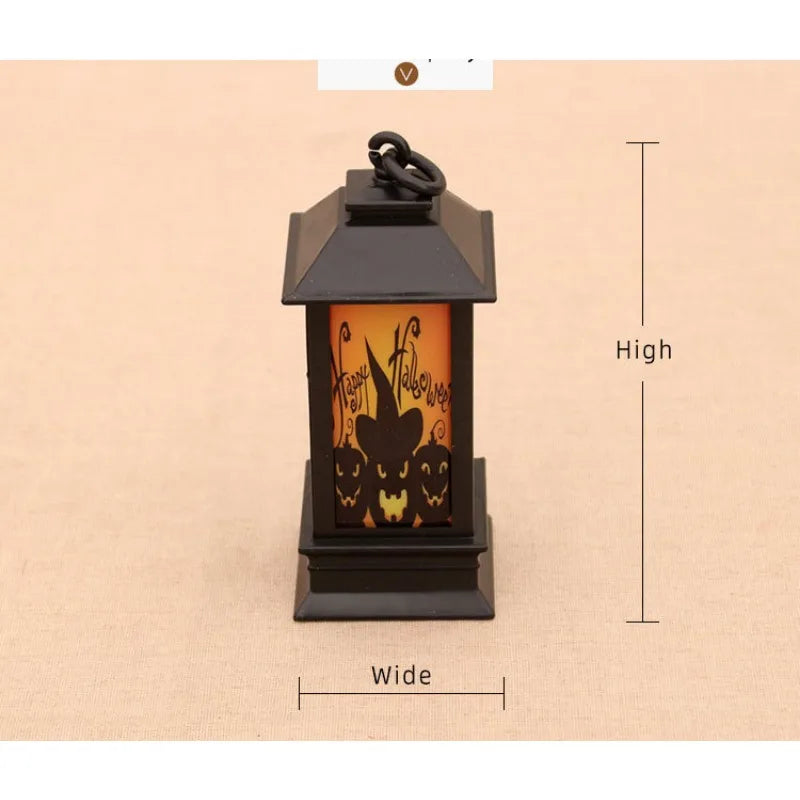 Halloween portátil lanternas led bruxa castelo fantasma abóbora decoração para festas eventos farol-inspirado atmosfera presente perfeito